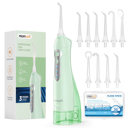 Water Flosser Teeth Picks 4 Jets 3 Modes Portable Cordless D52 Water Floss for Teeth Cleaner IPX7 Waterproof Oral Picks