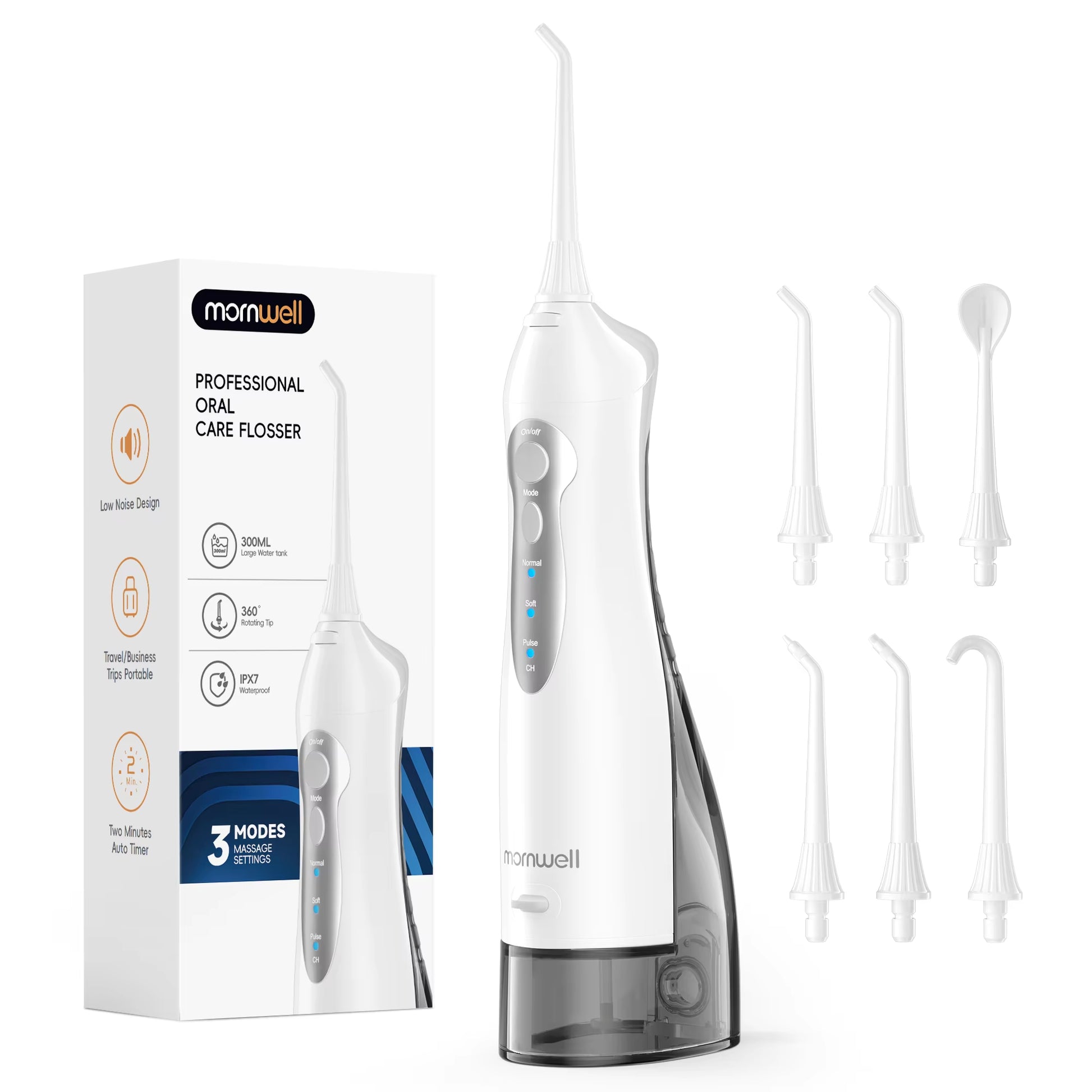 Water Flosser Teeth Picks 4 Jets 3 Modes Portable Cordless D52 Water Floss for Teeth Cleaner IPX7 Waterproof Oral Picks
