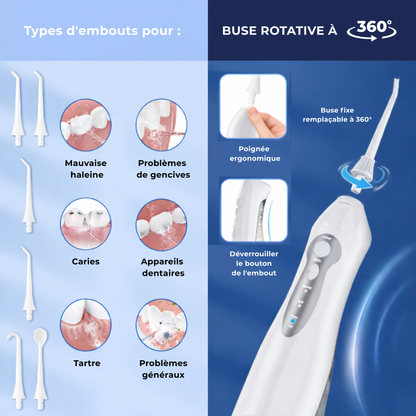 Hydropulseur Portable Waterproof 4 Jets 3 Modes