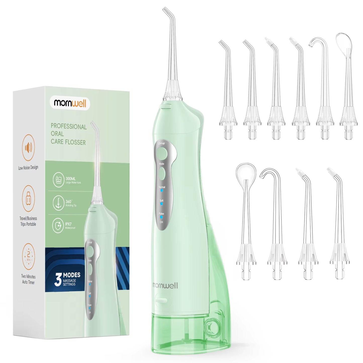 Water Flosser Teeth Picks 4 Jets 3 Modes Portable Cordless D52 Water Floss for Teeth Cleaner IPX7 Waterproof Oral Picks