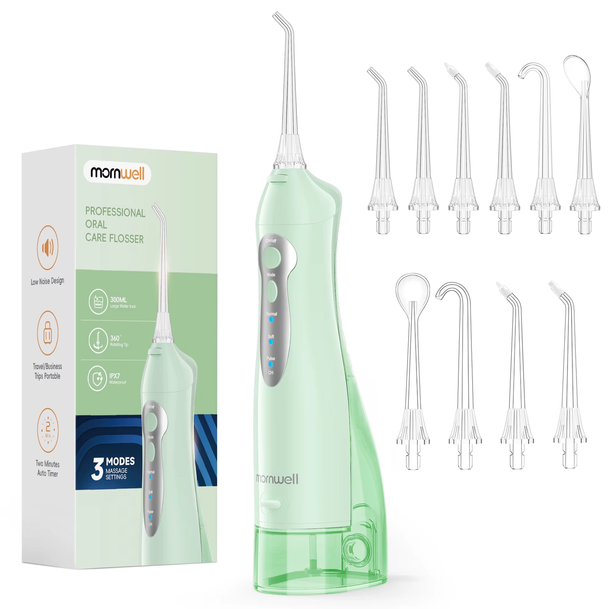 Water Flosser Teeth Picks 4 Jets 3 Modes Portable Cordless D52 Water Floss for Teeth Cleaner IPX7 Waterproof Oral Picks